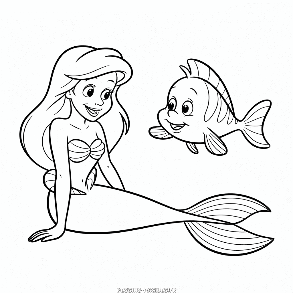 Dessin Facile Ariel et Polochon