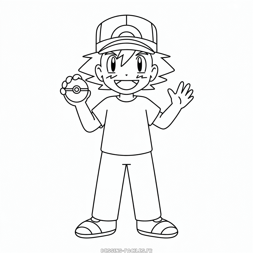 Dessin Facile Sacha Pokémon