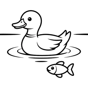 Dessin Facile Canard dans l'eau