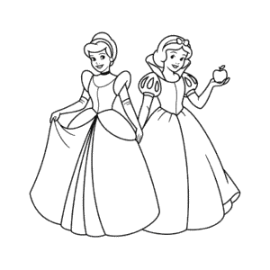 Dessin Facile Cendrillon et Blanche-Neige