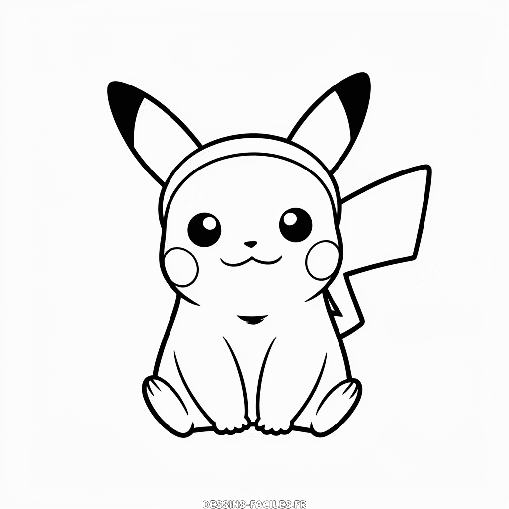 Dessin Facile Chat Pikachu