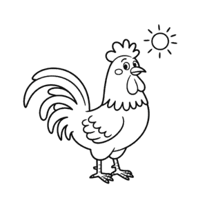 Dessin Facile Coq Dessin Animé