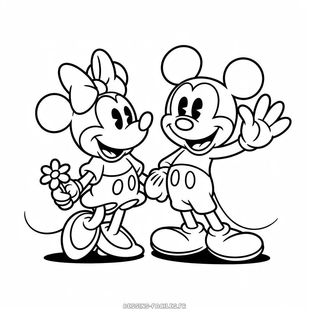 Dessin Facile Couple Disney