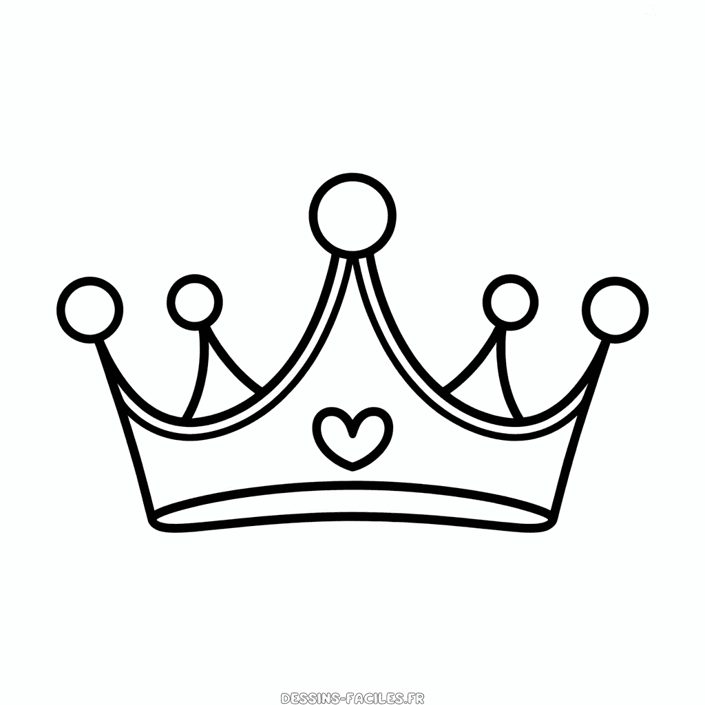 Dessin Facile Couronne de Princesse Disney