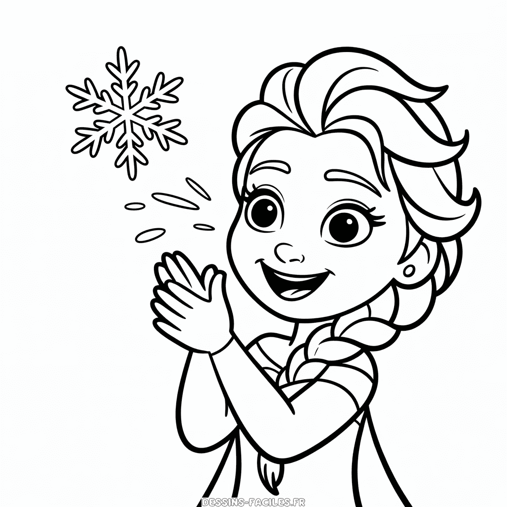 Dessin Facile Dessin animé d'Elsa