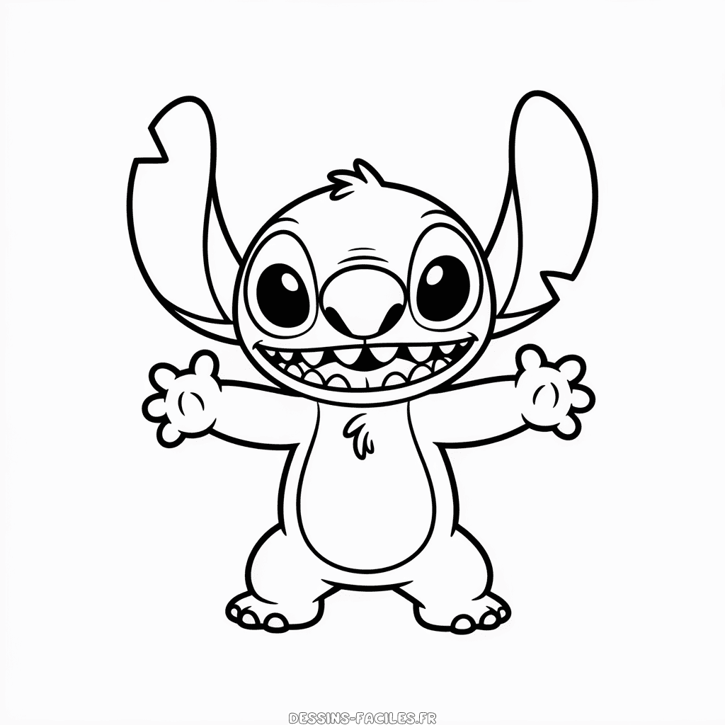 Dessin Facile Dessin Animé de Stitch