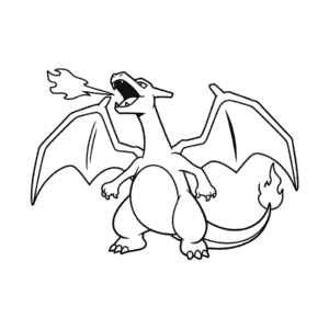 Dessin Facile Dracaufeu Crachant du Feu