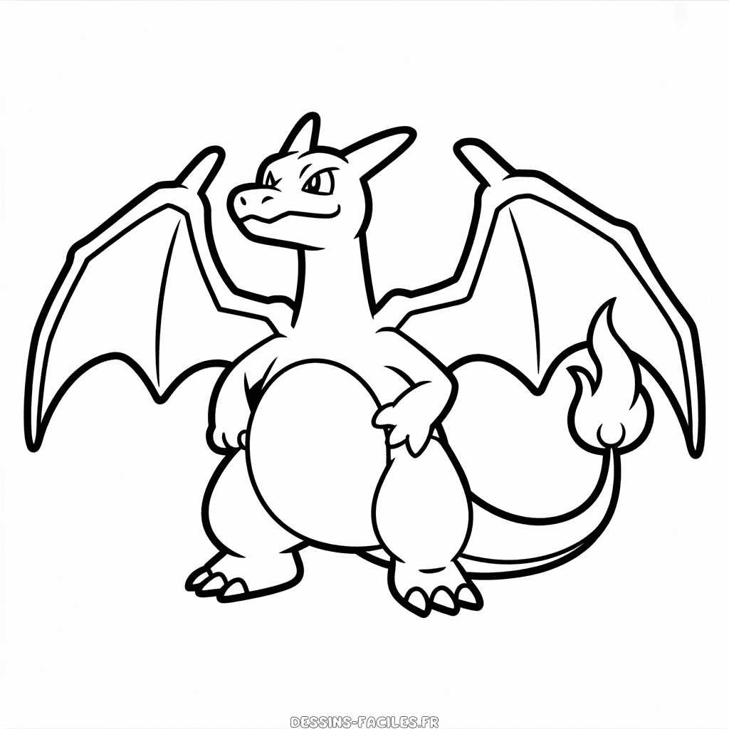 Dessin Facile Dracaufeu Pokémon