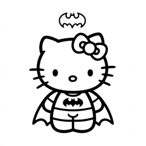 Dessin Facile Hello Kitty Batman