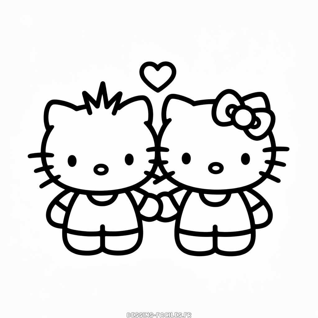 Dessin Facile Hello Kitty et Dear Daniel