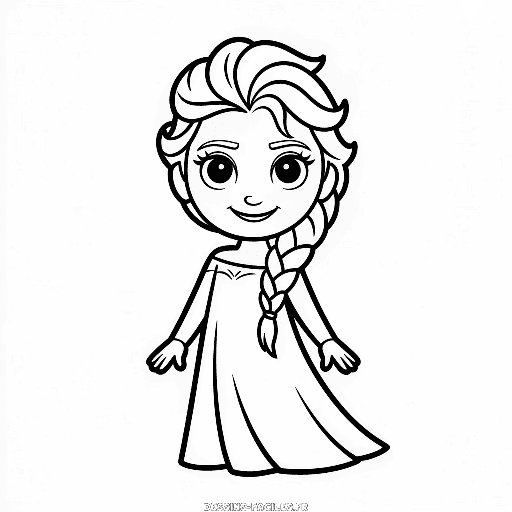 Dessin Facile La Belle Elsa