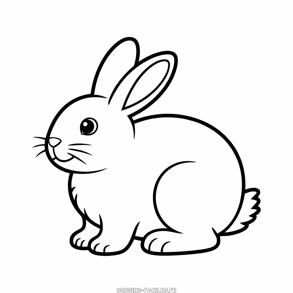 Dessin Facile Lapin blanc