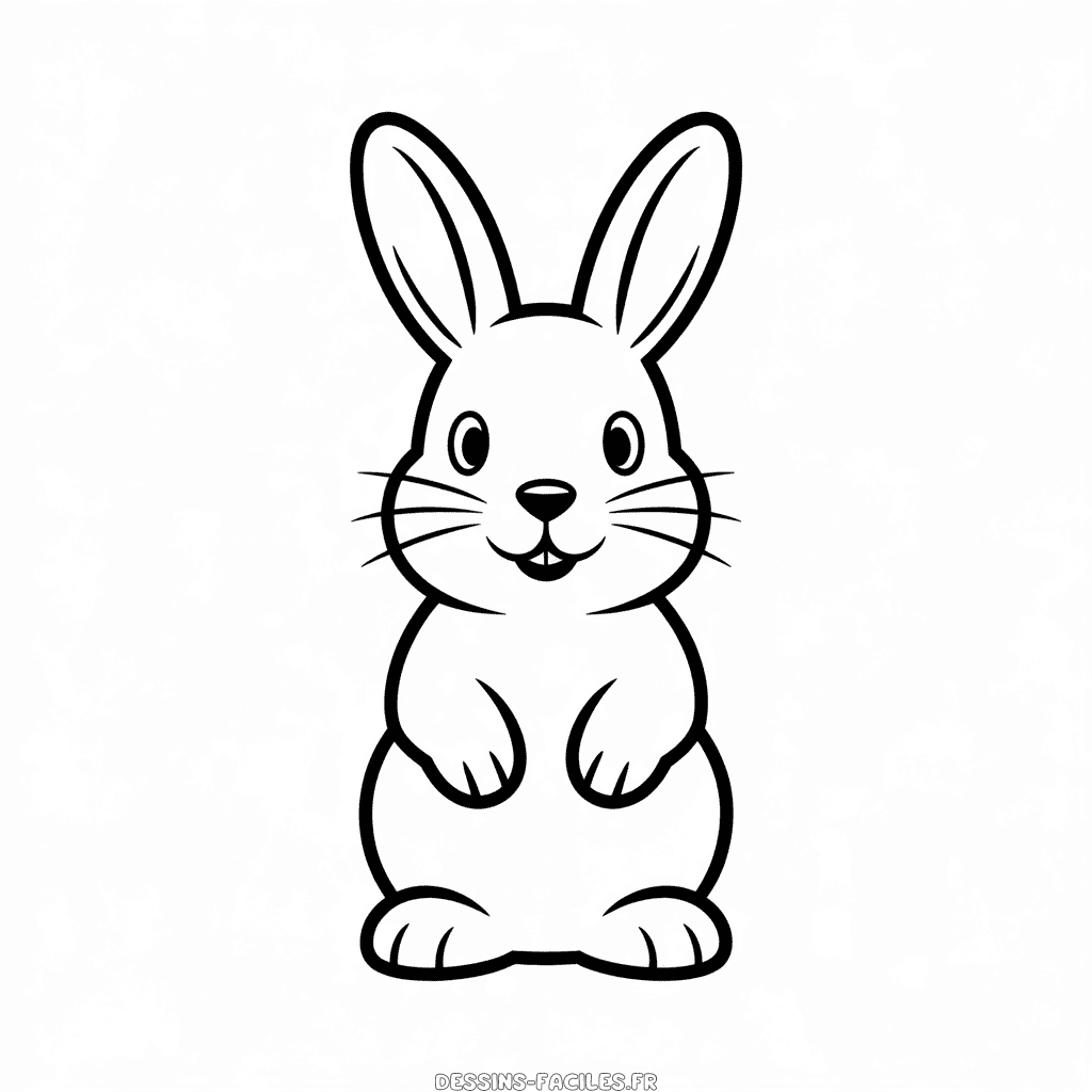 Dessin Facile Lapin imprimable