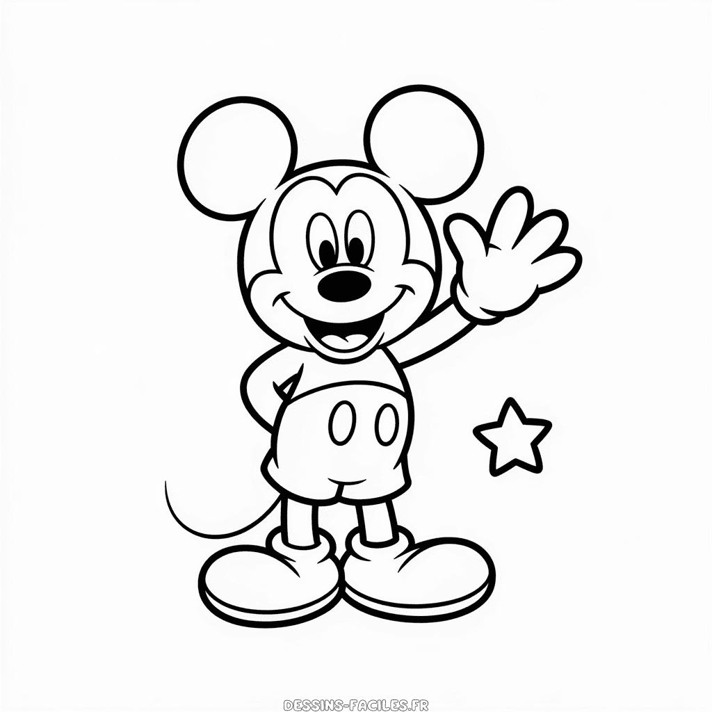 Dessin Facile Personnage Animé de Disney
