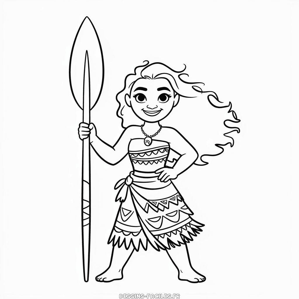 Dessin Facile Personnage Vaiana