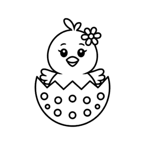 Dessin Facile Poussin de Pâques