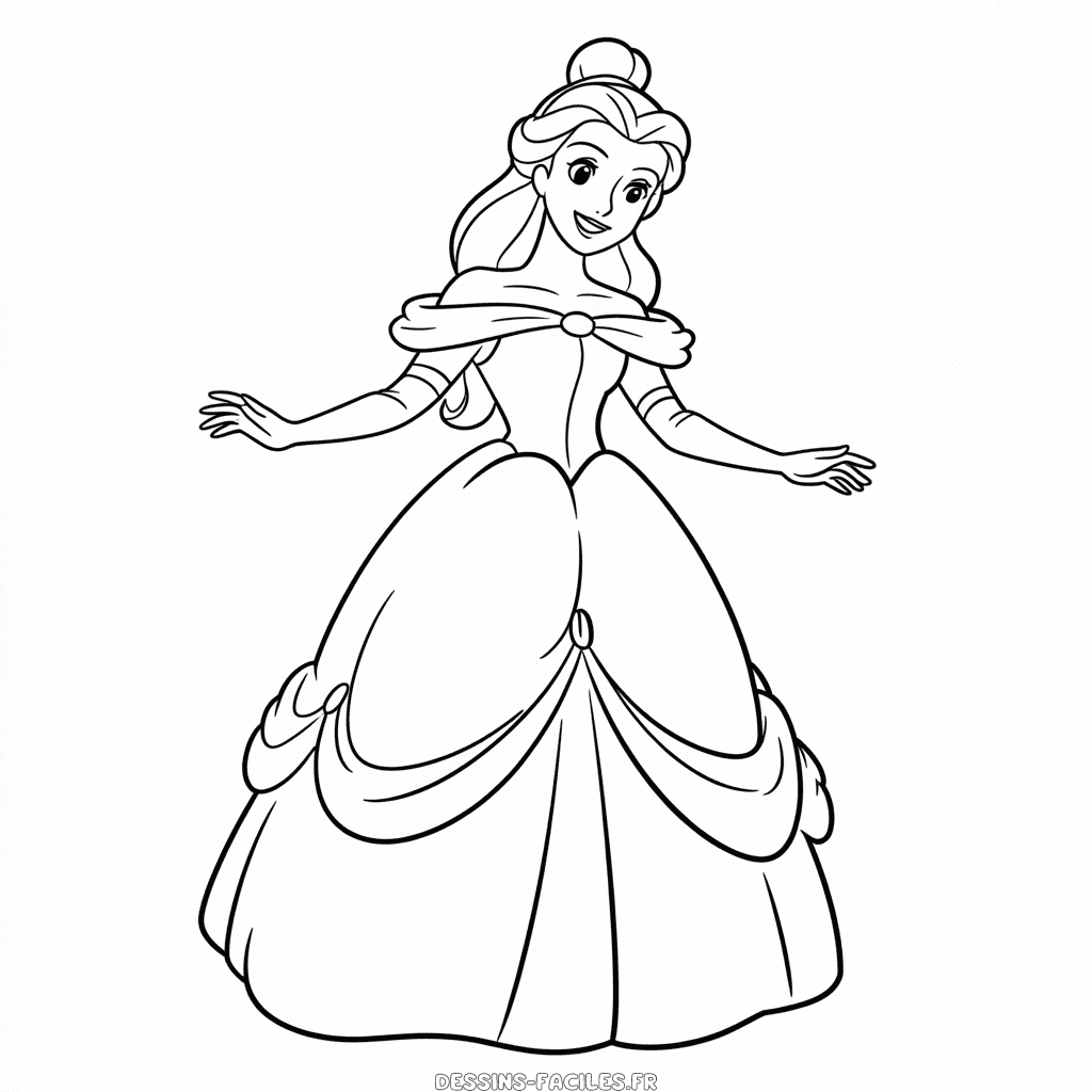 Dessin Facile Princesse Disney Animée