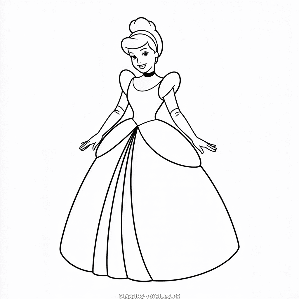 Dessin Facile Princesse Disney en Dessin Animé