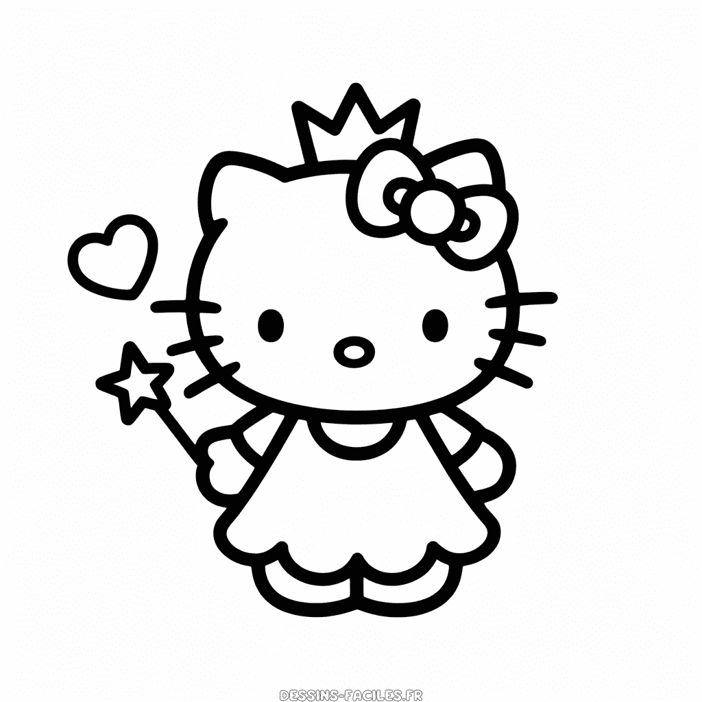 Dessin Facile Princesse Hello Kitty