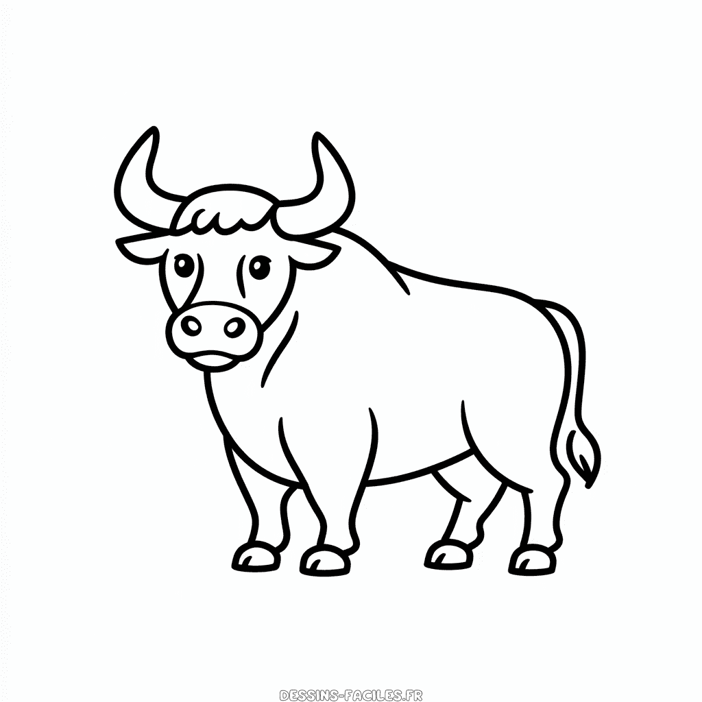 Dessin Facile Taureau simple