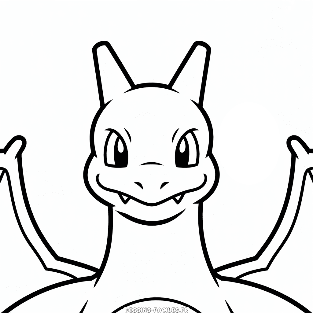 Dessin Facile Tête de Dracaufeu