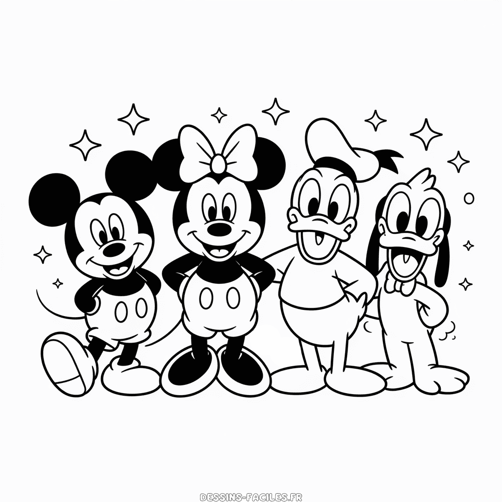 Dessin Facile Tous les Personnages Disney