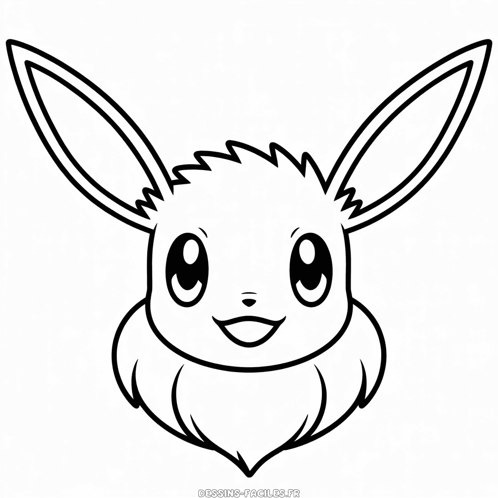 Dessin Facile Visage d'Evoli