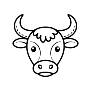 Dessin Facile Visage de Taureau