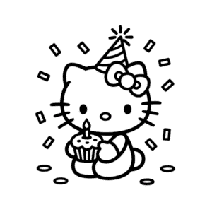 Dessin Facile Anniversaire de Hello Kitty