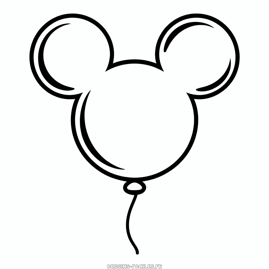 Dessin Facile Ballon Mickey