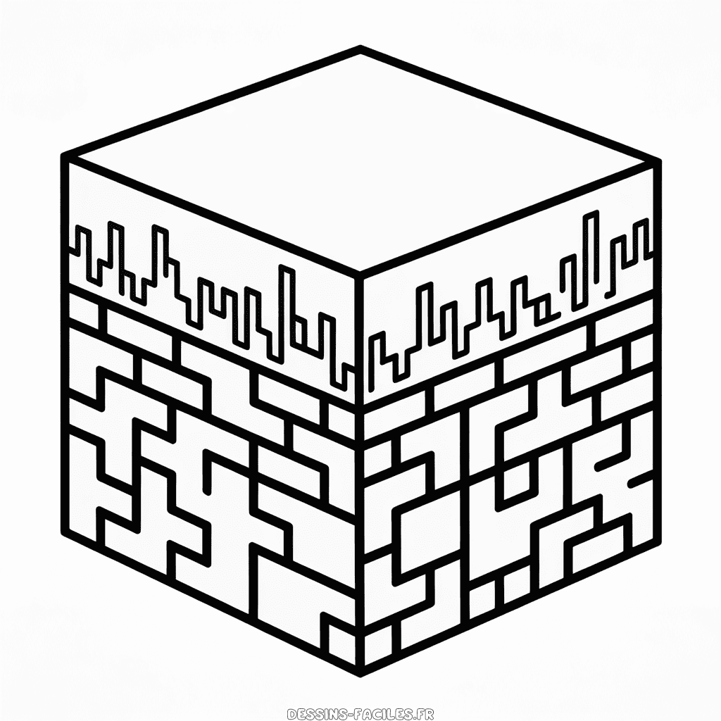 Dessin Facile Bloc Minecraft