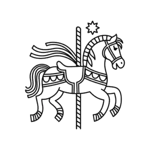 Dessin Facile Cheval de carrousel