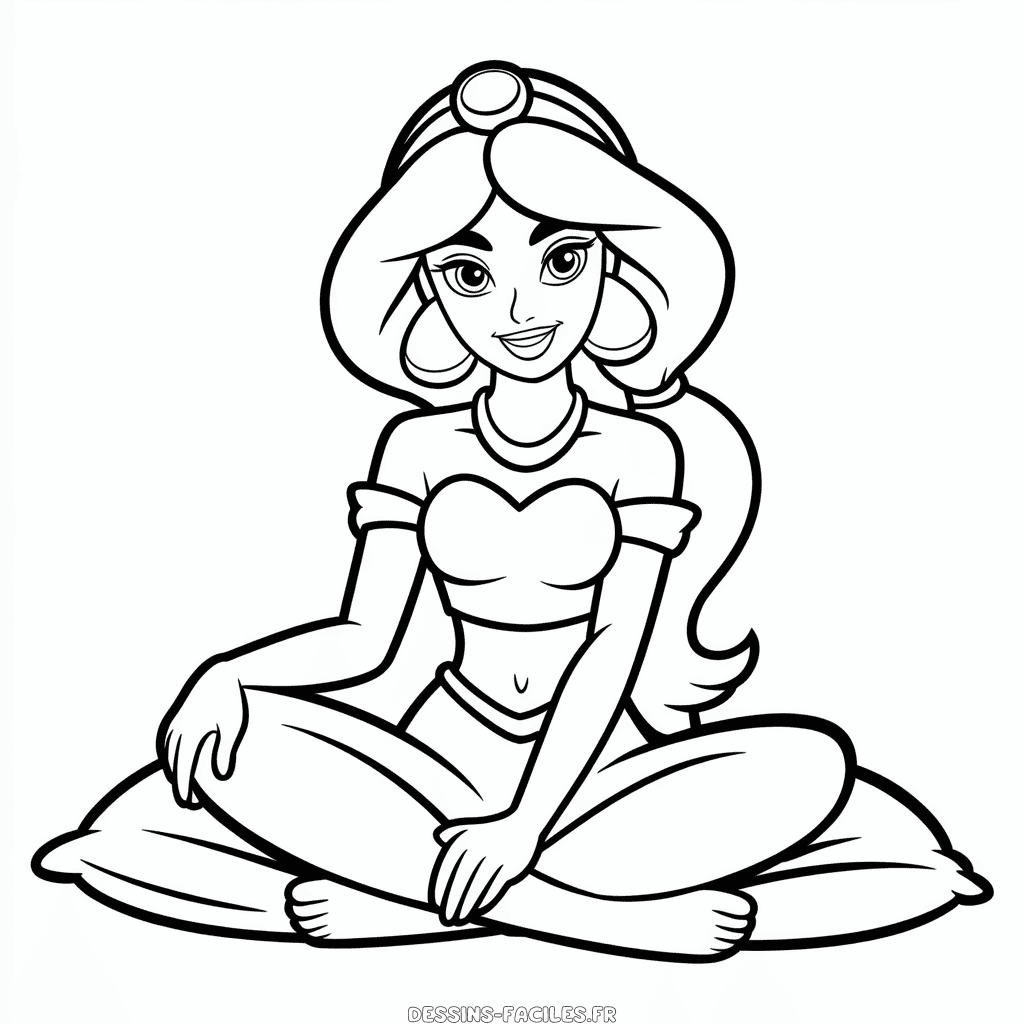 Dessin Facile Contour de Jasmine