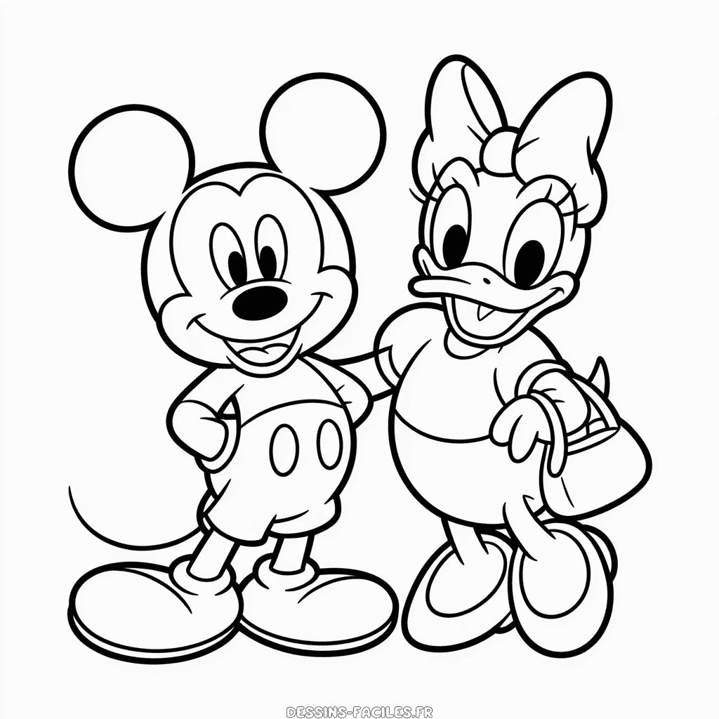 Dessin Facile Daisy Duck et Mickey
