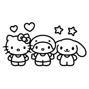 Dessin Facile Hello Kitty et ses Amis