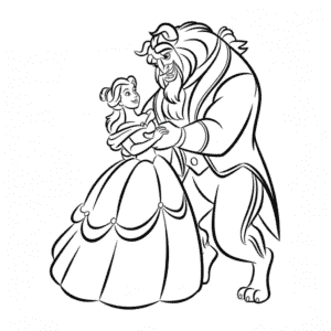 Dessin Facile La Belle et la Bête Disney