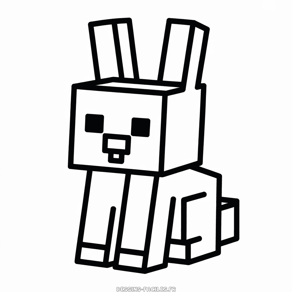 Dessin Facile Lapin Minecraft