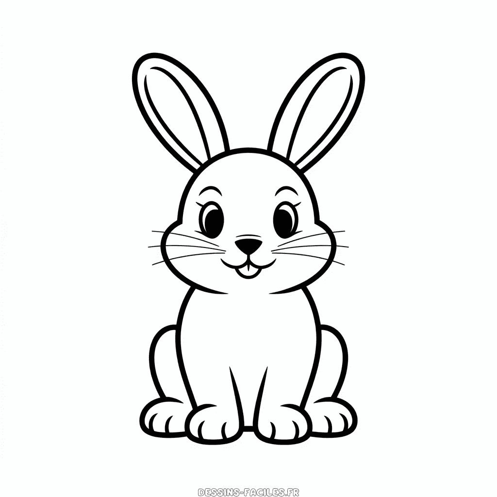 Dessin Facile Lapin pour enfants