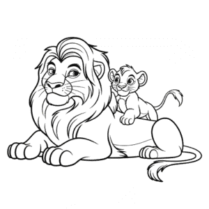 Dessin Facile Le Roi Lion Simba et Mufasa