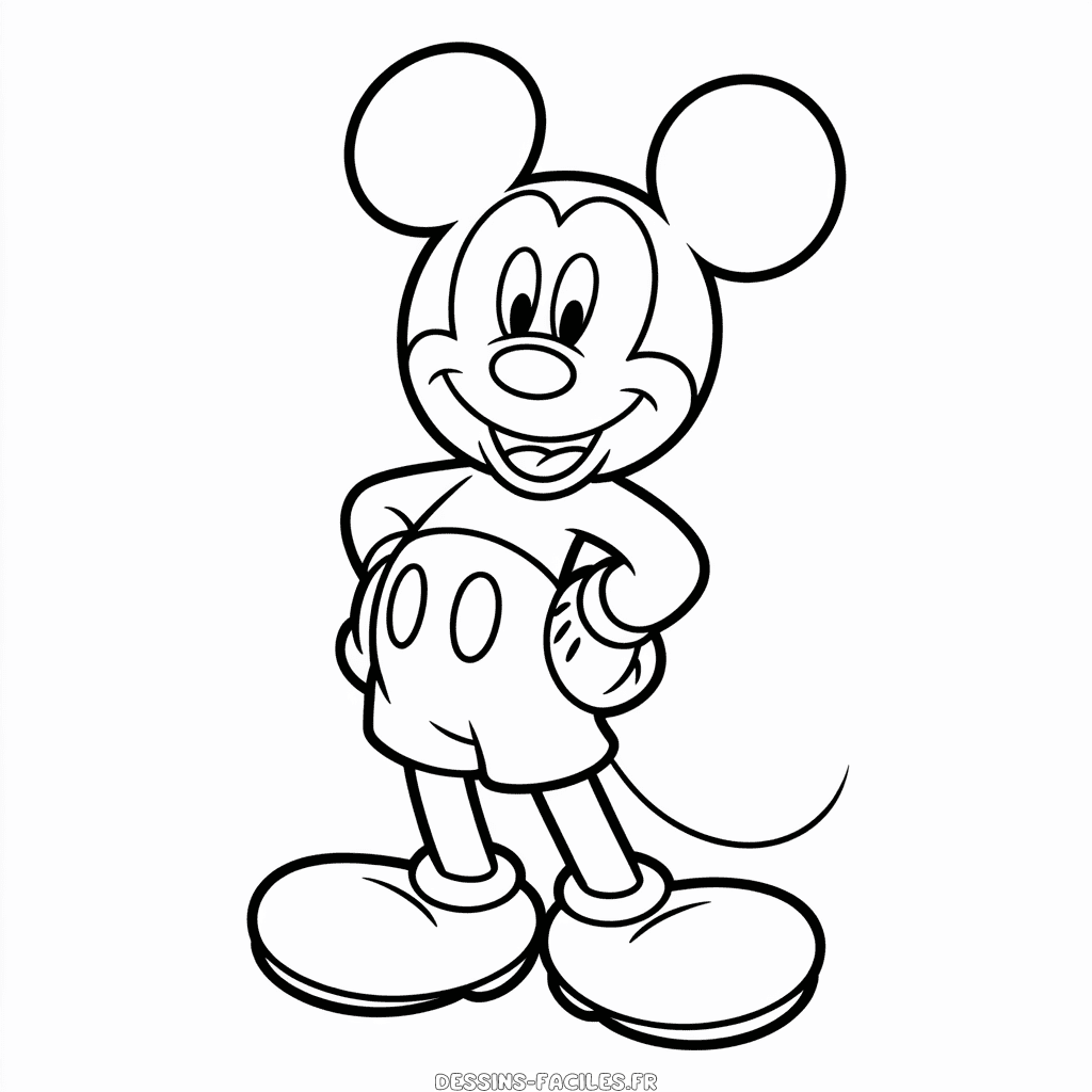 Dessin Facile Mickey Classique