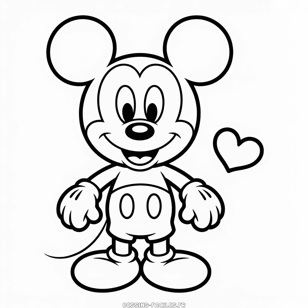 Dessin Facile Mickey version Chibi