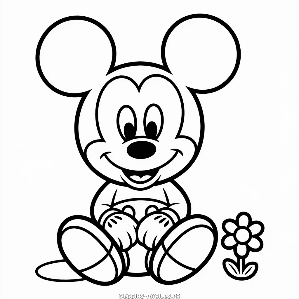 Dessin Facile Mignon Mickey