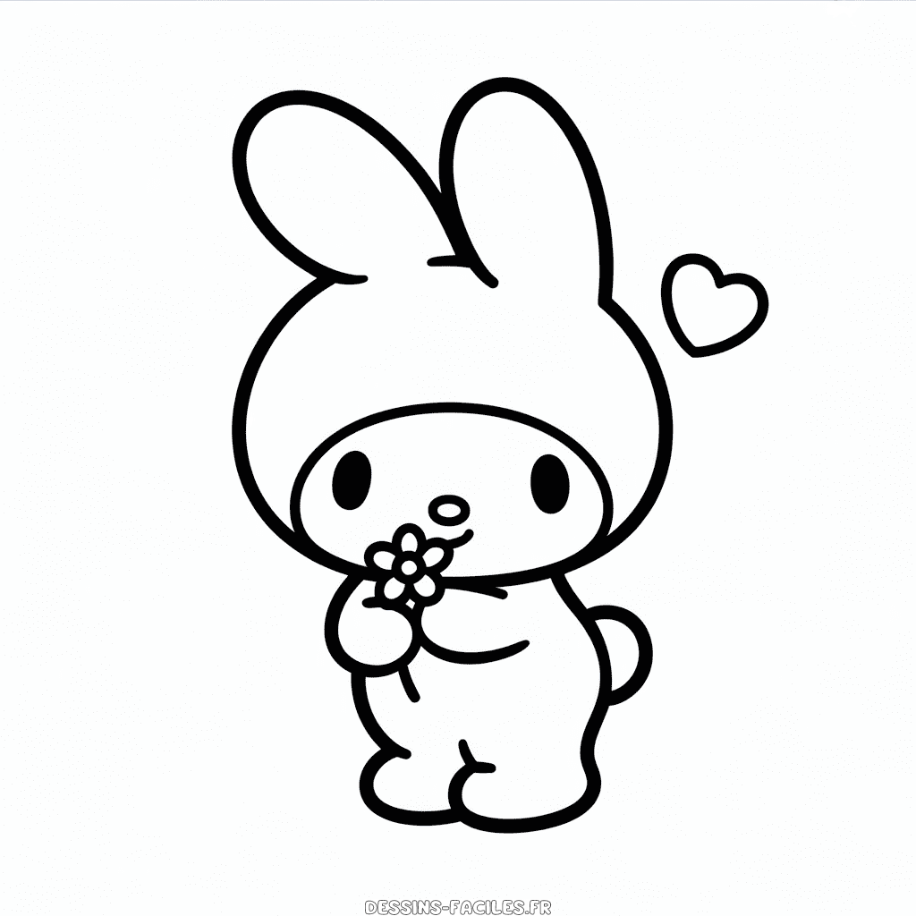 Dessin Facile Personnage Melody de Hello Kitty