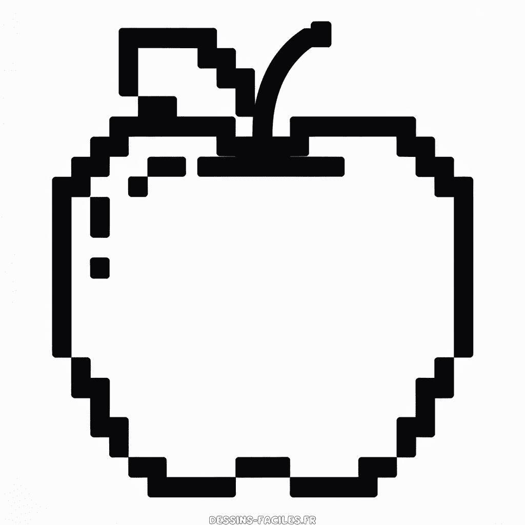 Dessin Facile Pomme Minecraft
