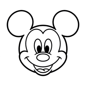 Dessin Facile Tête de Mickey Mouse