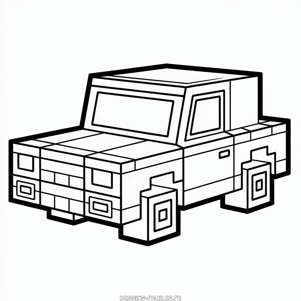 Dessin Facile Voiture Minecraft