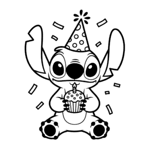 Dessin Facile Célébration d'Anniversaire de Stitch