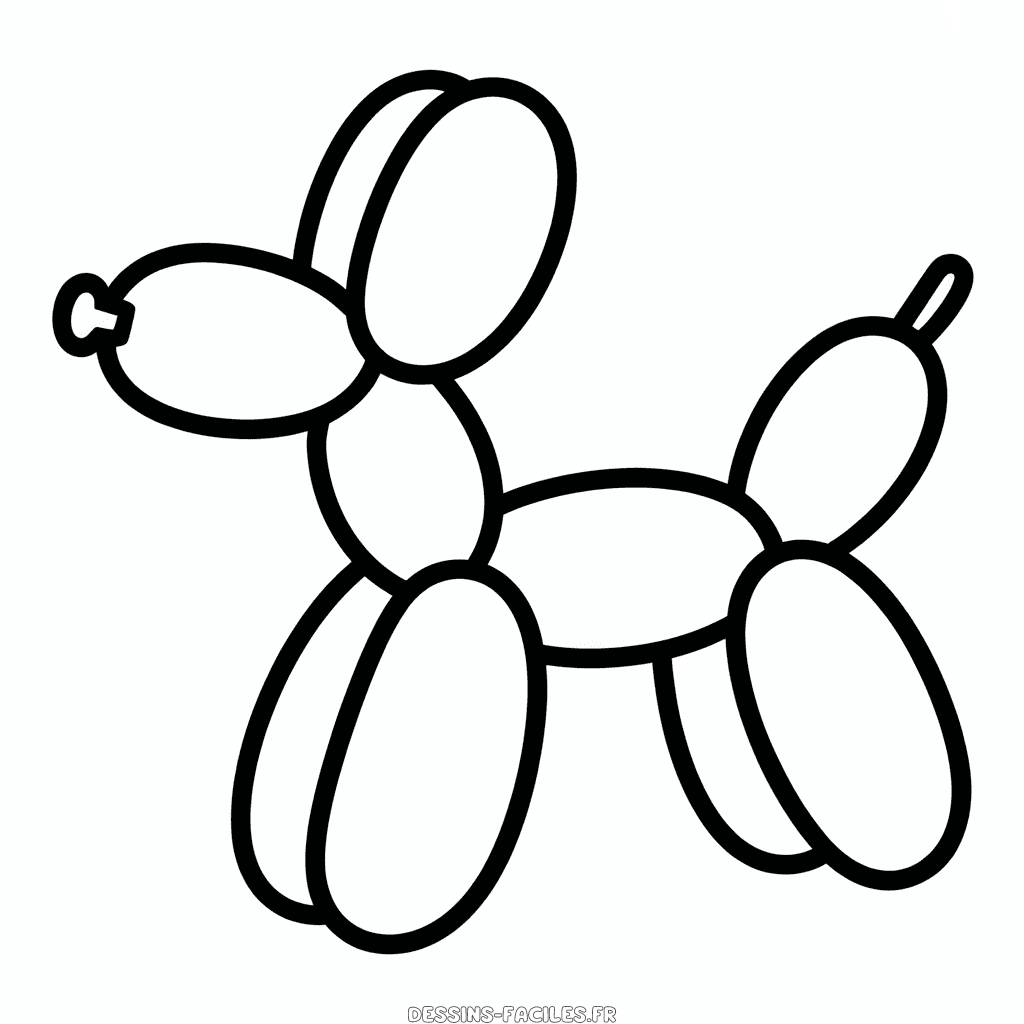 Dessin Facile Chien Ballon