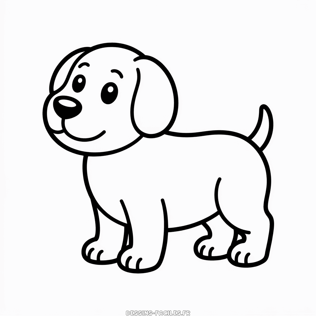 Dessin Facile Chien Basique