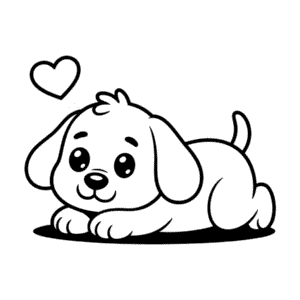 Dessin Facile Chien Dessin Animé Mignon